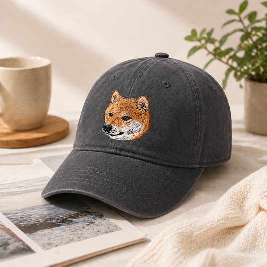 Shiba Inu Embroidered Baseball Cap