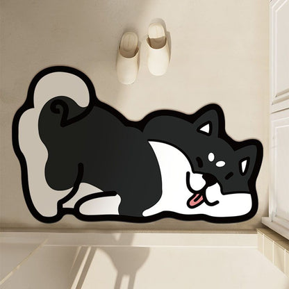 Shiba Inu Silica Gel Bath Mat
