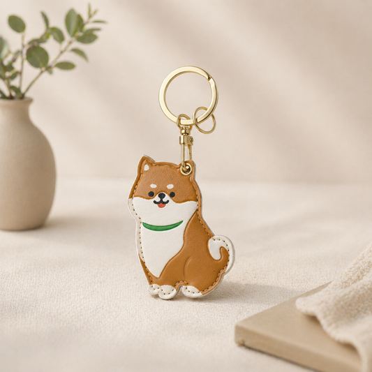 Shiba Inu PU Leather Keychain