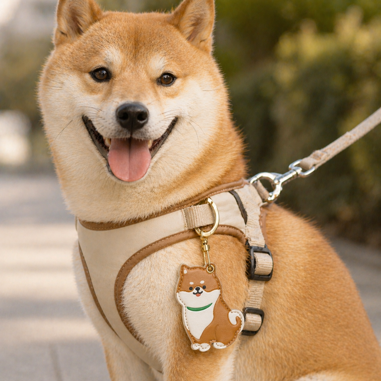 Shiba Inu PU Leather Keychain