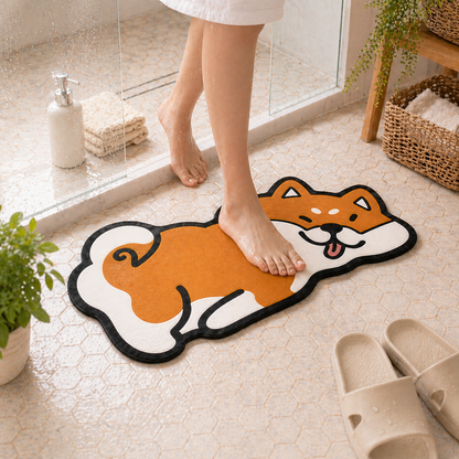 Shiba Inu Silica Gel Bath Mat