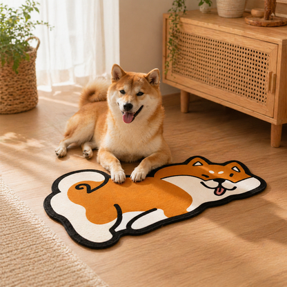 Shiba Inu Silica Gel Bath Mat