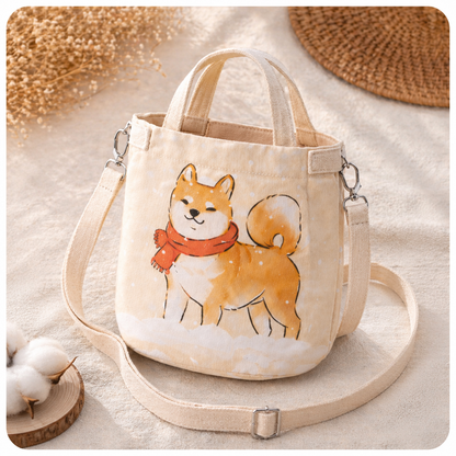 Shiba Inu Plush Crossbody Bag