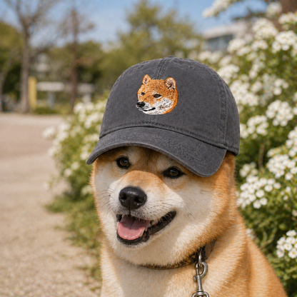 Shiba Inu Embroidered Baseball Cap