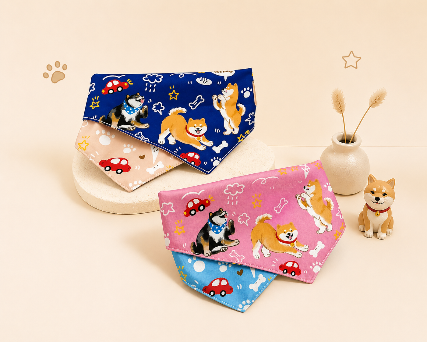 Shiba Inu Reversible Bandana