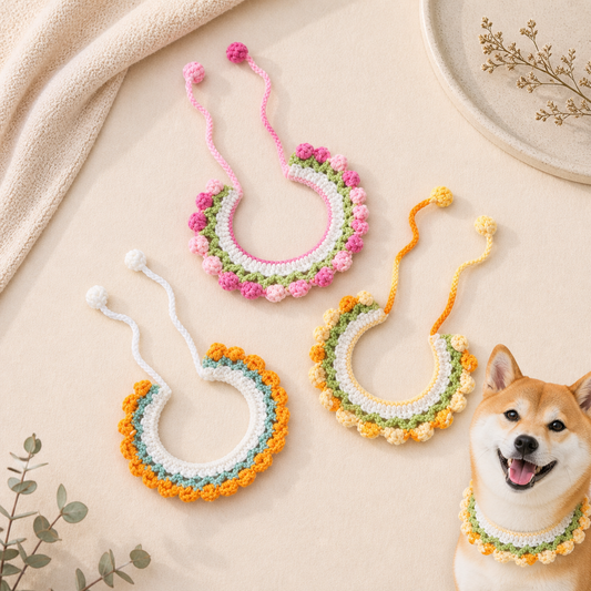 Handmade Knit Shiba Inu Collar