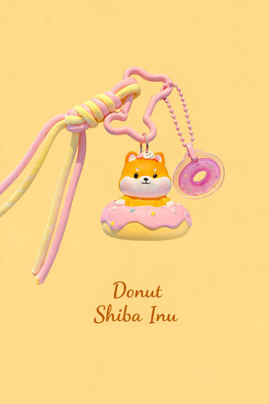 Shiba Inu Dessert Keychain