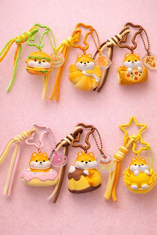 Shiba Inu Dessert Keychain