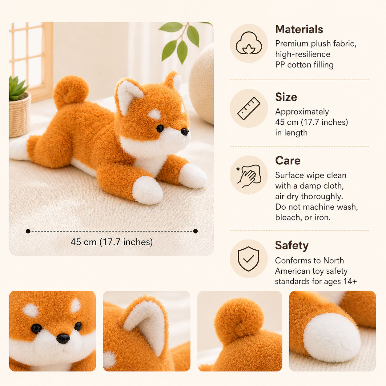 Shiba Inu Plush Pillow