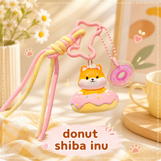 Shiba Inu Dessert Keychain
