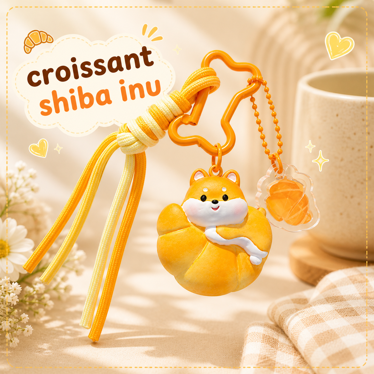 Shiba Inu Dessert Keychain