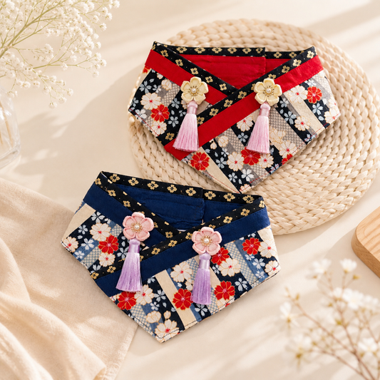 Shiba Inu Cherry Blossom Bandana