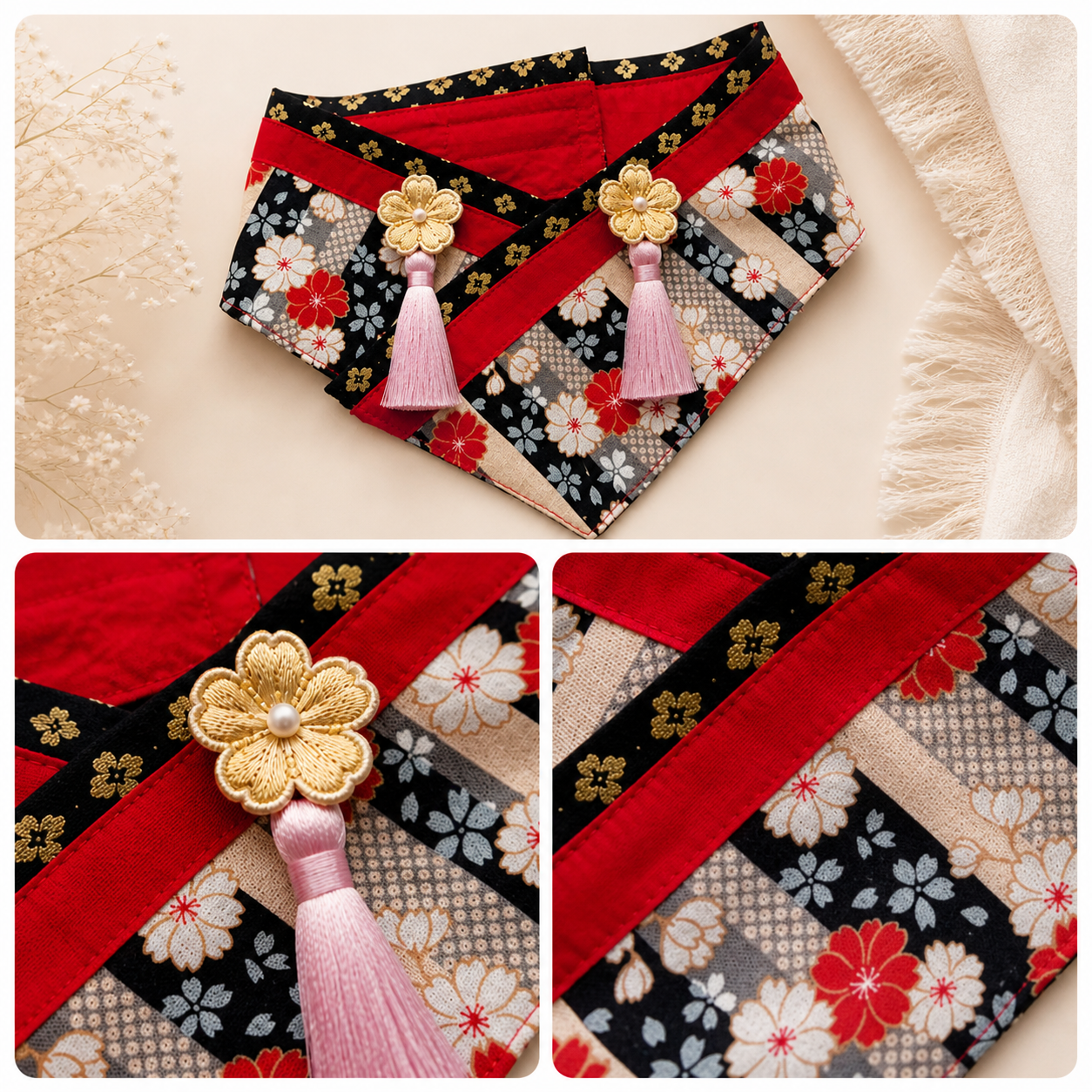 Shiba Inu Cherry Blossom Bandana