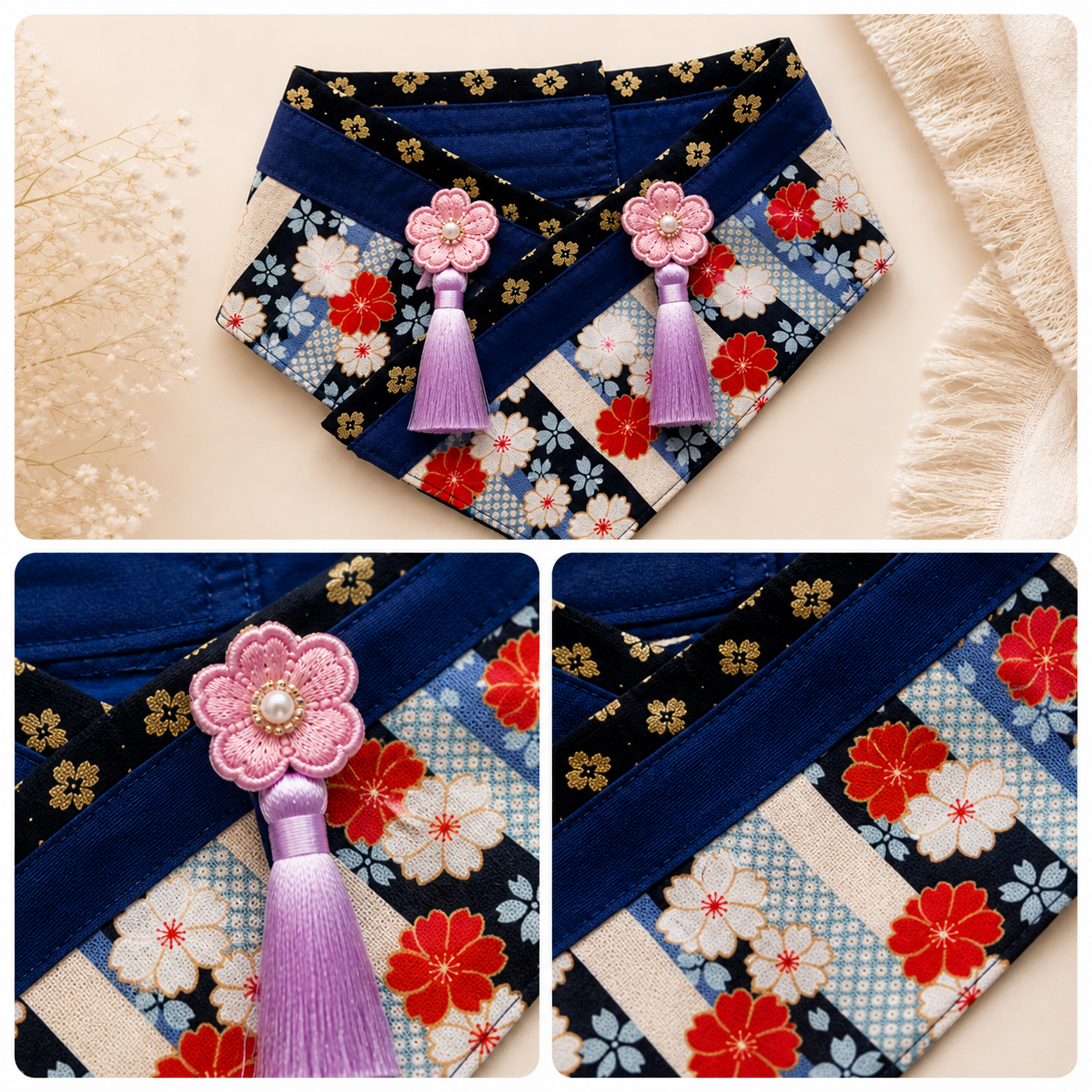 Shiba Inu Cherry Blossom Bandana