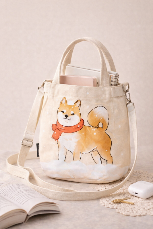 Shiba Inu Plush Crossbody Bag