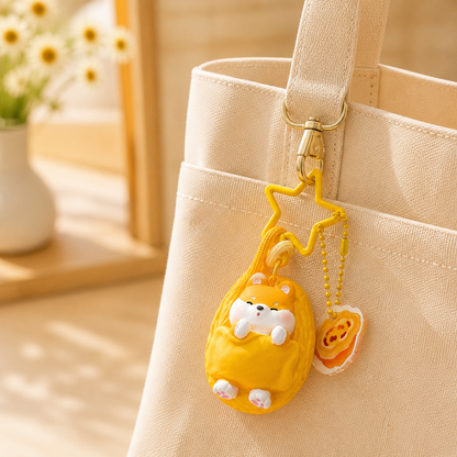 Shiba Inu Dessert Keychain